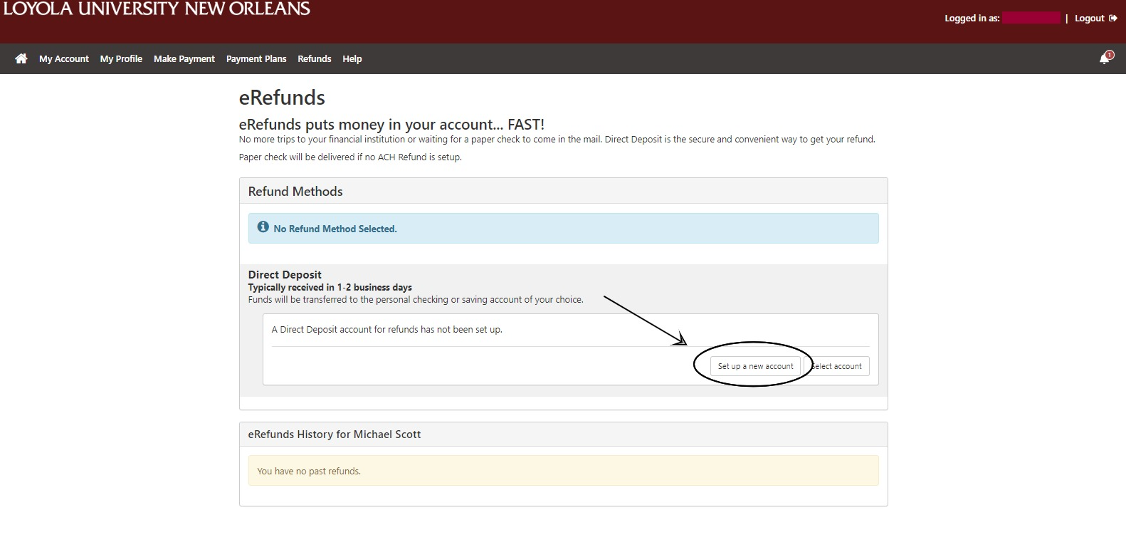 e refund step two